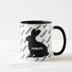 Benutzerdefinierte Kaninchen-Silhouette Tasse