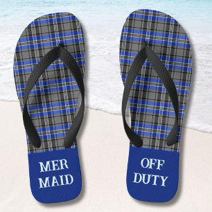Benutzerdefinierte Karos Lustige Strand Ruhestands Flip Flops