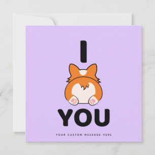 Benutzerdefinierte Karte der Corgi Liebe