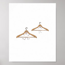Benutzerdefinierte Karte. Lustige Kleiderbügel Poster