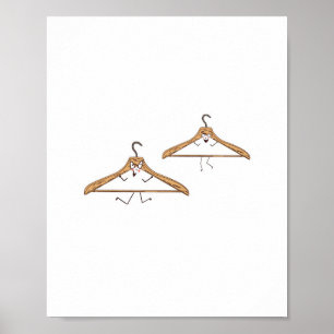 Benutzerdefinierte Karte. Lustige Kleiderbügel Poster