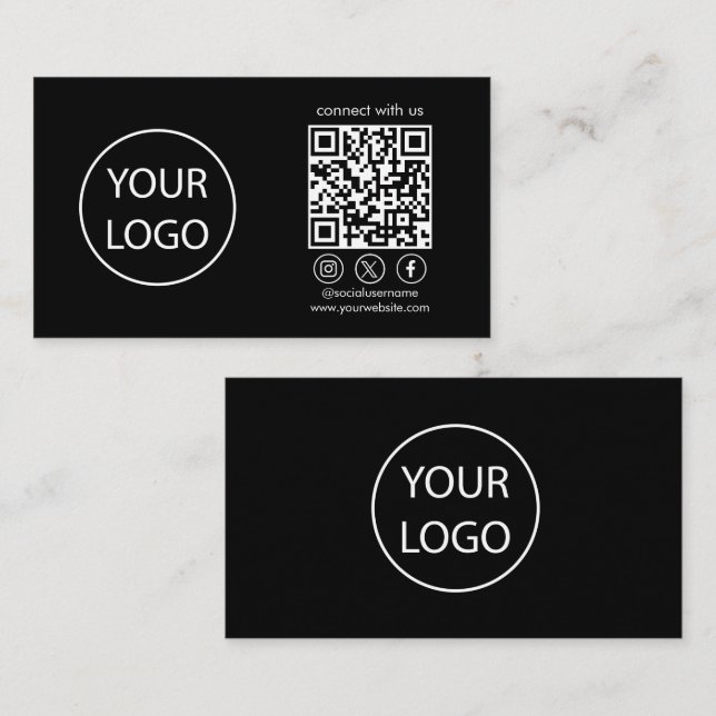 Benutzerdefinierte Karten, Social Media QR Code Sc Visitenkarte (Vorne/Hinten)