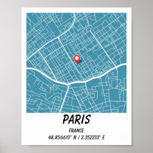 Benutzerdefinierte Karten, Stadtplan Drucke, Benut Poster
