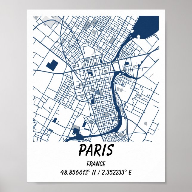 Benutzerdefinierte Karten, Stadtplan Drucke, Benut Poster (Vorne)