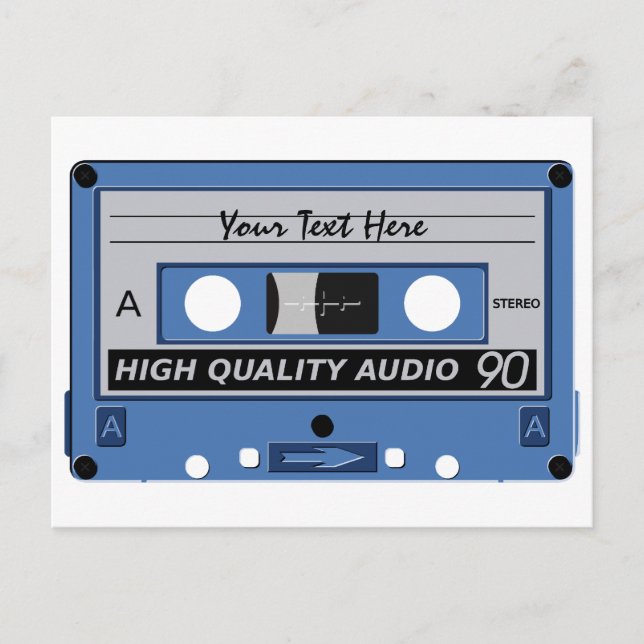 benutzerdefinierte Kassettenkarte Postkarte (Vorderseite)