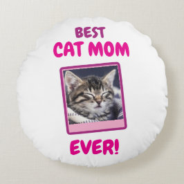 BENUTZERDEFINIERTE KATZE MUTTER MUTTER JE PET LOVE RUNDES KISSEN