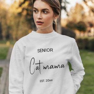 Benutzerdefinierte Katzenliebhaberin Schwarzes Skr Sweatshirt