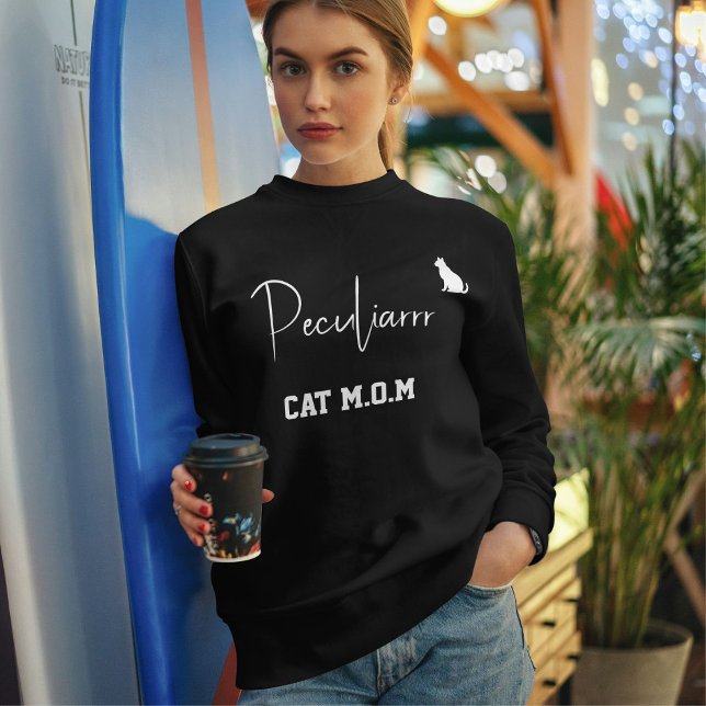Benutzerdefinierte Katzenmutter Minimalistisches S Sweatshirt (Von Creator hochgeladen)