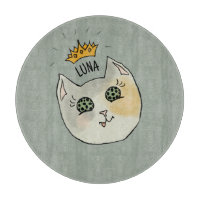 Benutzerdefinierte Katzenname-Kunst - Dicke weiße 