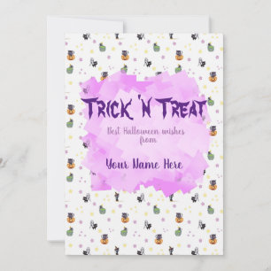 Benutzerdefinierte Kawaii-Gekritzel-Halloween-Must Feiertagskarte