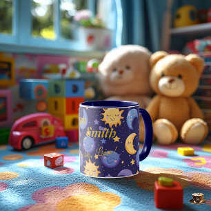 Benutzerdefinierte Kawaii-Sternennacht für Kinder  Tasse
