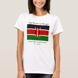 Benutzerdefinierte kenianische Flagge T-Shirt