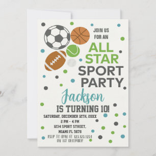 Benutzerdefinierte Kids Game Day Partys Card Einladung