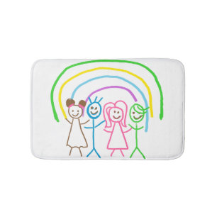 Benutzerdefinierte Kinder, in denen Kids-Artwork G Badematte