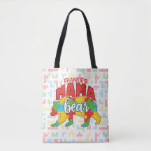 Benutzerdefinierte Kinder NAME Mama Bear Autismus