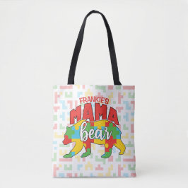 Benutzerdefinierte Kinder NAME Mama Bear Autismus 