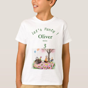 Benutzerdefinierte Kindergeburtstags-Tiere Ehrenga T-Shirt