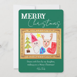 Benutzerdefinierte Kinderkunst-Weihnachtskarte Einladung