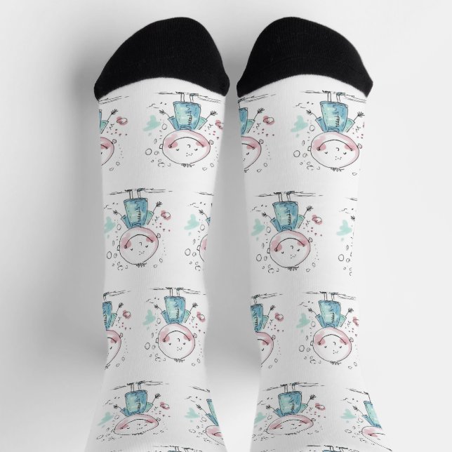 benutzerdefinierte Kinderzeichnung Socken (Oben)