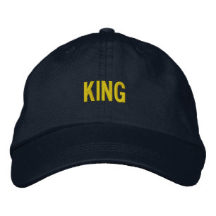Benutzerdefinierte KING bestickte verstellbare Nav Baseballkappe