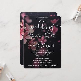 Benutzerdefinierte Kirschblüten-Hochzeit Einladung