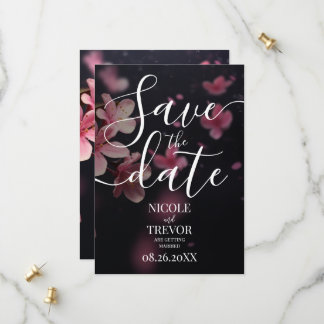 Benutzerdefinierte Kirschblüten-Hochzeit Save The Date