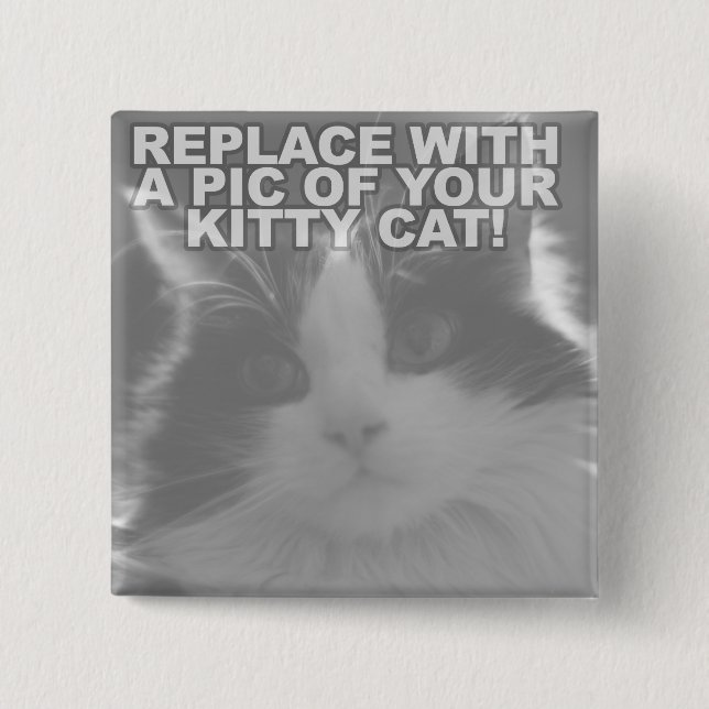 Benutzerdefinierte Kitty-Katze Button (Vorderseite)