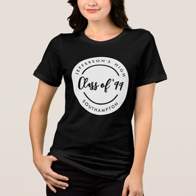 Benutzerdefinierte Klasse des Schulabsolventen Tre Tri-Blend Shirt (Vorderseite)