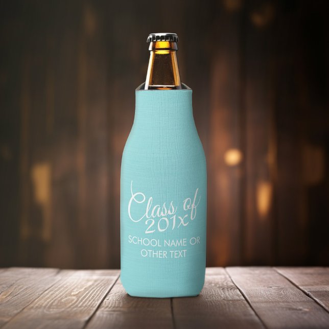 Benutzerdefinierte Klasse für Abschluss oder Wiede Flaschenkühler (Personalized Bottle Cooler - Add Name or Custom Text)