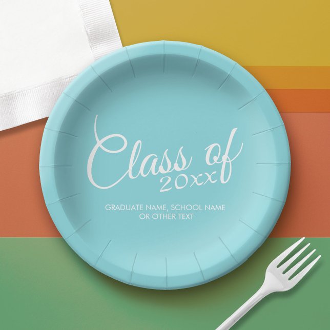 Benutzerdefinierte Klasse für Abschluss oder Wiede Pappteller (Custom Graduation Paper Plate)