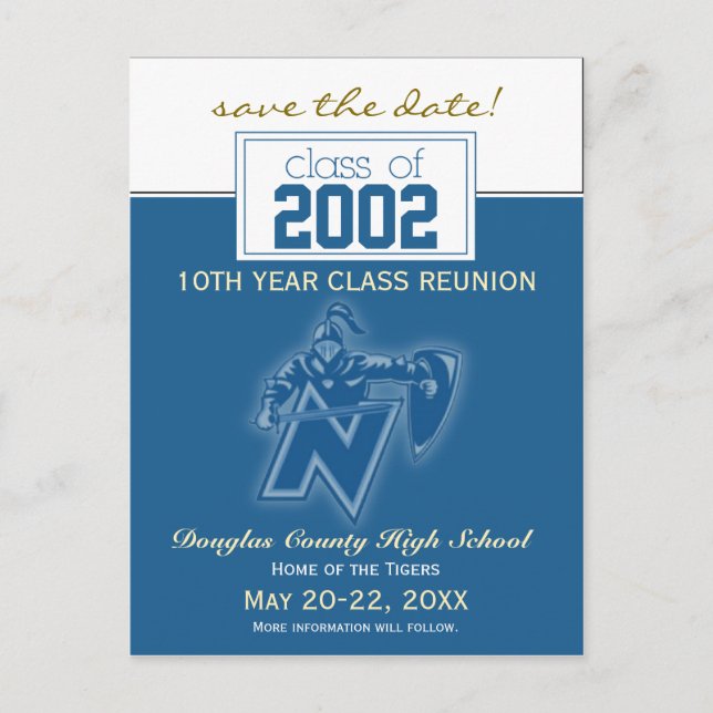 Benutzerdefinierte Klasse Wiedersehen Rett-the-Dat Postkarte (Vorderseite)