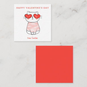 Benutzerdefinierte Klassenzimmer Cool Cat Frohen V Mitteilungskarte