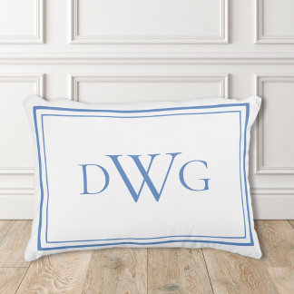 Benutzerdefinierte klassische Monogramm-Initialen Dekokissen
