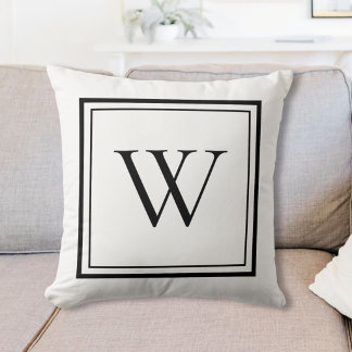 Benutzerdefinierte klassische Monogramm-Initialen Kissen