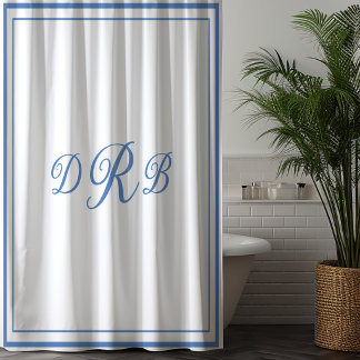 Benutzerdefinierte klassische Monogramm-Kalligrafi Duschvorhang