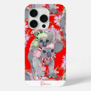 Benutzerdefinierte Koala-Familie Rot Weihnachten  Case-Mate iPhone Hülle