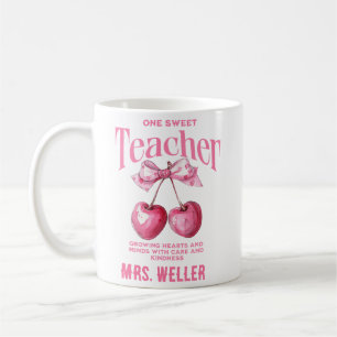 Benutzerdefinierte Kokette Aquarell-Kirschen Lehre Kaffeetasse
