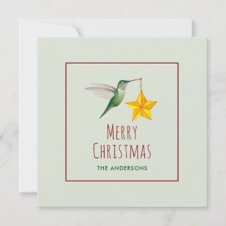 Benutzerdefinierte Kolibri- und Stern-Weihnachtska