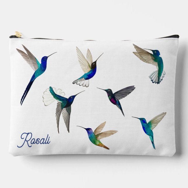 Benutzerdefinierte Kolibris Zubehörtasche (Vorderseite)