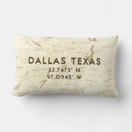 Benutzerdefinierte Koordinaten Stadtplan | Beige Lendenkissen