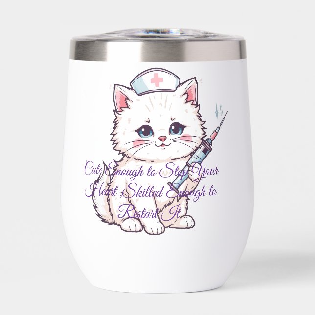 Benutzerdefinierte Krankenschwester Katze erfahren (Vorderseite)