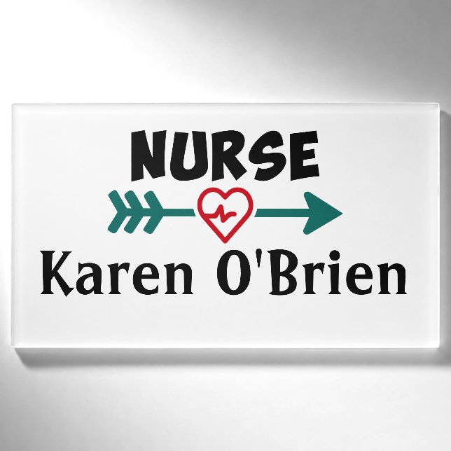 Benutzerdefinierte Krankenschwester  Namenschild (Vorderseite)