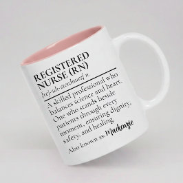Benutzerdefinierte Krankenschwester RN Definition Zweifarbige Tasse