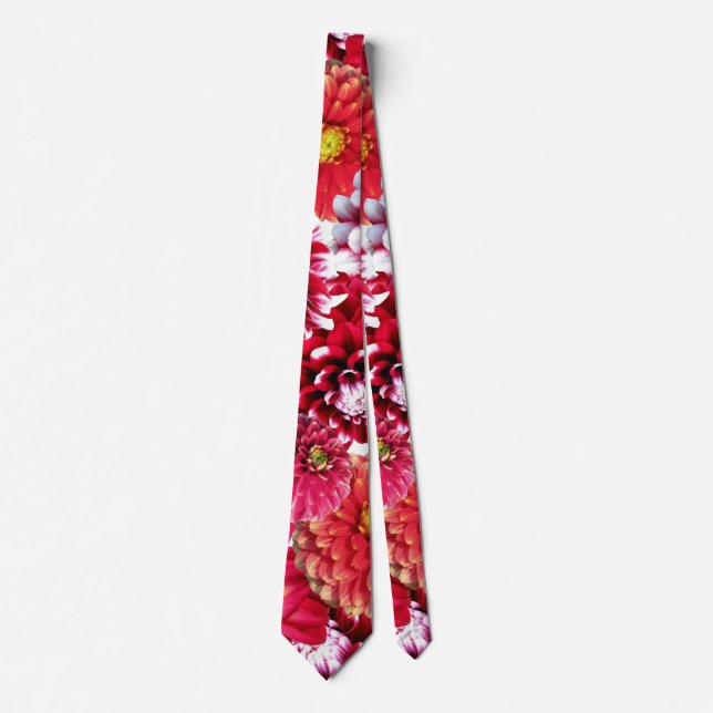 benutzerdefinierte Krawatte abstrakte rosa Blume (Vorderseite)