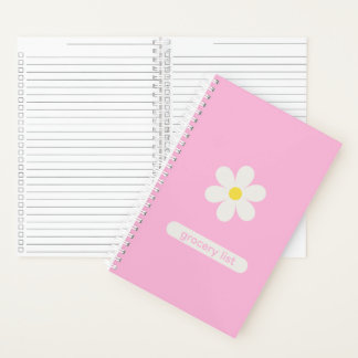 Benutzerdefinierte Küchenorganisation Daisy Floral Notizbuch