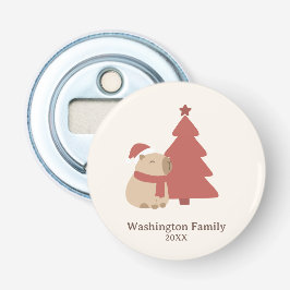 Benutzerdefinierte Kuschel-Capybara-Weihnachten Flaschenöffner