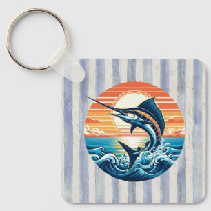 Benutzerdefinierte Küsten-/nautische/Strand-Marlin Schlüsselanhänger