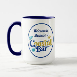 Benutzerdefinierte Küstenbar Azure Retreat Elegant Tasse