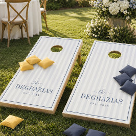 Benutzerdefinierte Küstenblaue Streifen Hochzeit F