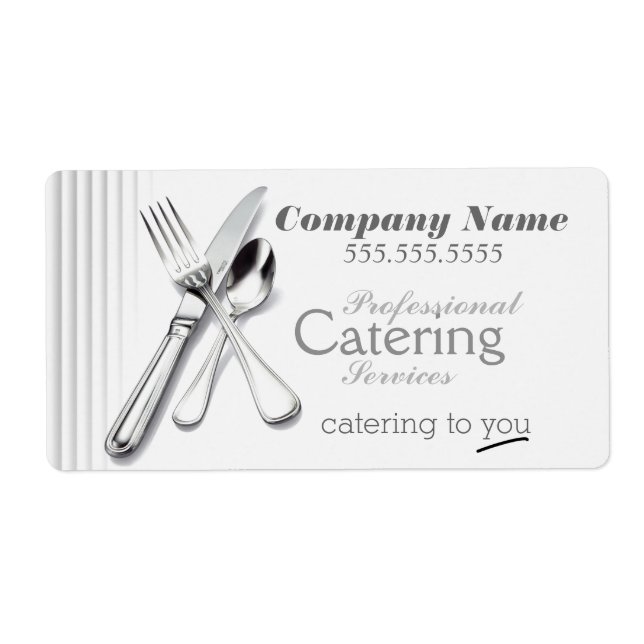 Benutzerdefinierte Labels für berufliche Catering- (Vorne)